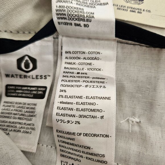 Dockers Mens Easy Khaki Classic Fit Pleated Dress Pants 36 W x32 L Stretch Black - Picture 10 of 12